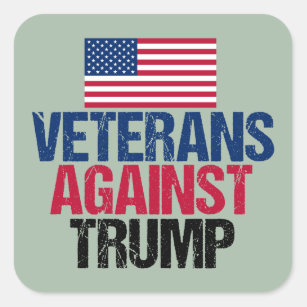Veterans Against Trump Square Sticker
