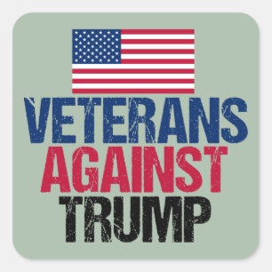 Veterans Against Trump Square Sticker
