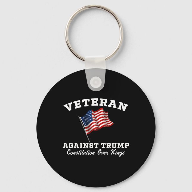 Veterans Againt Trump Constitution Over Kings  Key Ring (Front)