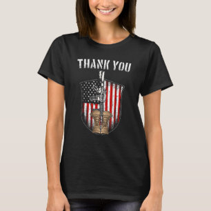 Veterans American Flag Thank You For Men Women T-Shirt