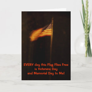 Veterans and Memorial Day Flag Thank You Card