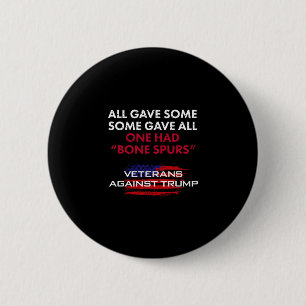Veterans Anti-trump Draft Dodger Bone Spurs For Ve 6 Cm Round Badge
