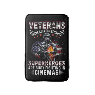Veterans Because Superheroes Busy in Cinemas Bath Mat