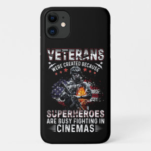 Veterans Because Superheroes Busy in Cinemas iPhone 11 Case