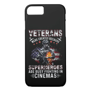 Veterans Because Superheroes Busy in Cinemas  iPhone 8/7 Case