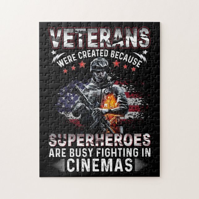 Veterans Because Superheroes Busy in Cinemas    Jigsaw Puzzle (Vertical)