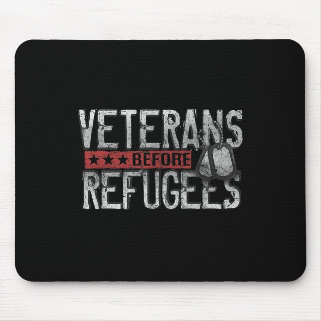 Veterans Before Refugees Memorial Day Never Mouse Mat (Front)