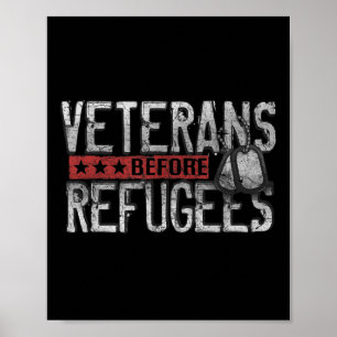 Veterans Before Refugees Memorial Day Never Poster