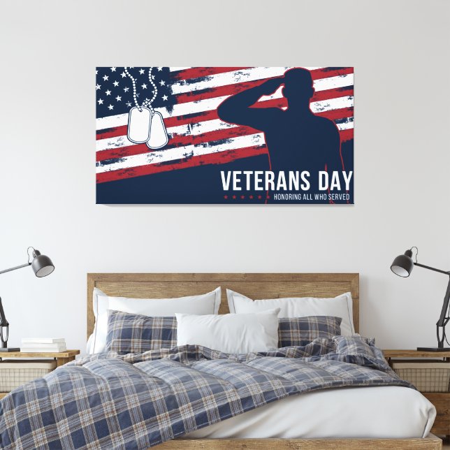 Veterans  canvas print (Insitu(Bedroom))