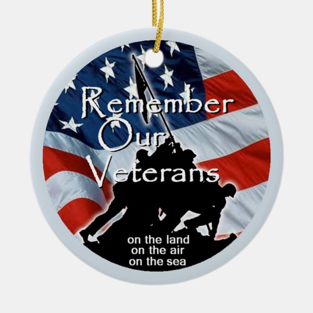Veterans Ceramic Tree Decoration (Front)