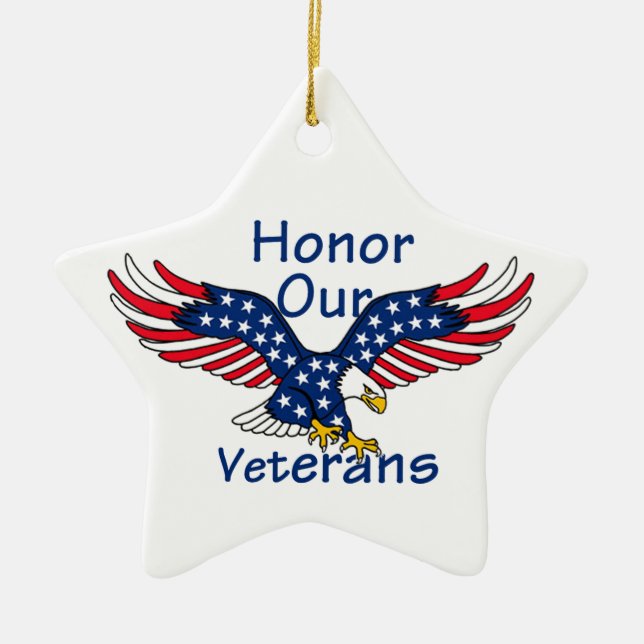 Veterans Ceramic Tree Decoration (Front)