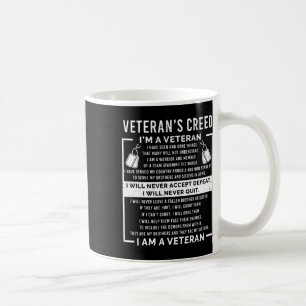 Veteran's Creed Patriot War Usa Oath Grandpa  Coffee Mug