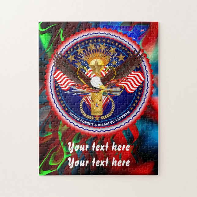 Veterans Customise Edit & Change background colour Jigsaw Puzzle (Vertical)