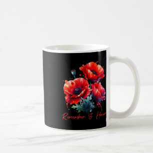 Veterans Day 2024 Usa Memorial Day Red Poppy Coffee Mug