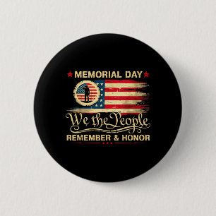 Veterans Day 2026 USA Memorial Day Red Poppy 6 Cm Round Badge
