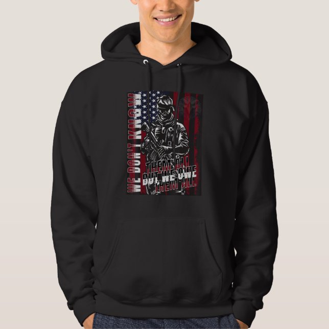 Veterans Day American Flag Life Pride Military Hon Hoodie (Front)