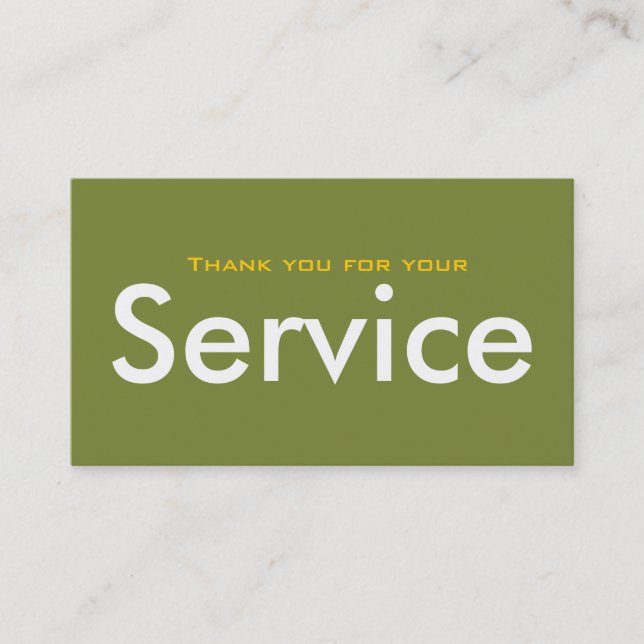 Veterans Day Business Cards (Front)