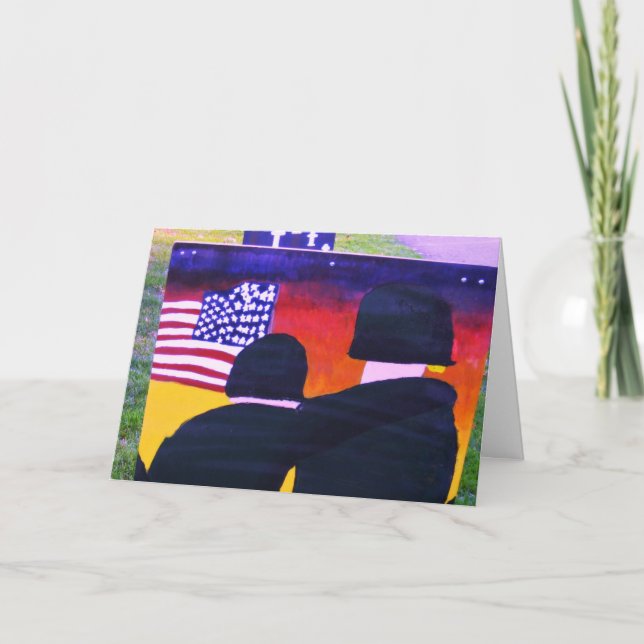 Veterans Day Card, A Soldier's Comfort Thank You Card (Front)