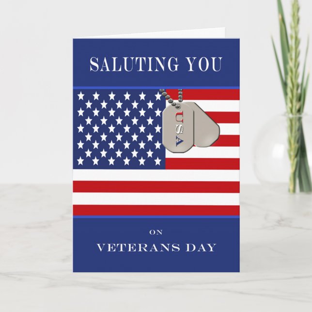 Veterans Day Card - Saluting You (Front)
