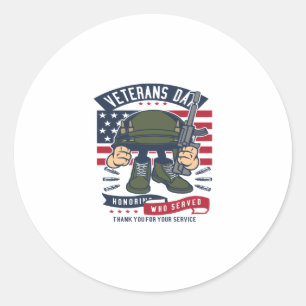 Veterans Day Classic Round Sticker