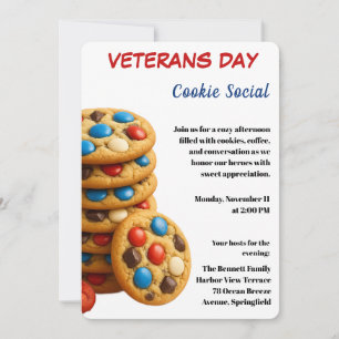 Veterans Day   Cookie Social Celebration Invitation