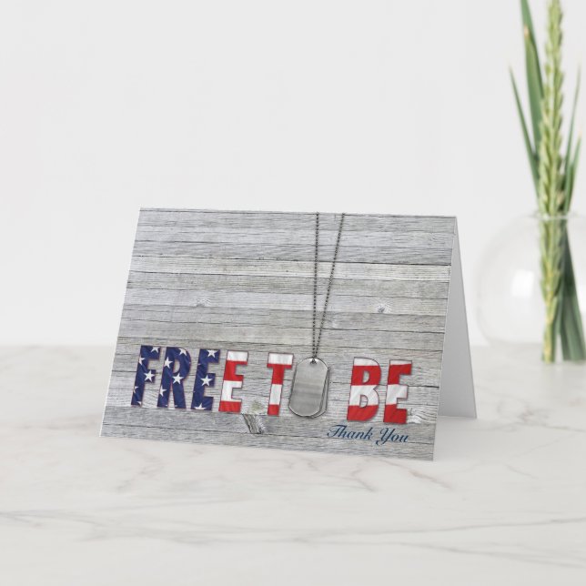 Veterans Day dog tags Card (Front)