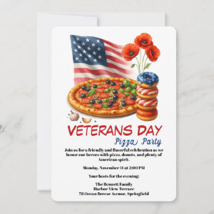 Veterans Day   Fish and chips Celebration Invitation