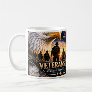 Veterans Day Freedom Is Not Free Patriotic Eagle Coffee Mug
