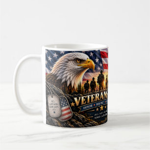Veterans Day Freedom Is Not Free Patriotic Eagle Coffee Mug