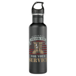 Veterans Day Gift Thank You for your service 710 Ml Water Bottle