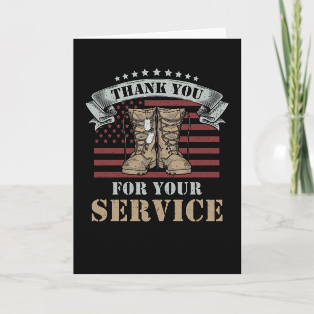 Veterans Day Gift Thank You for your service Card (Front)