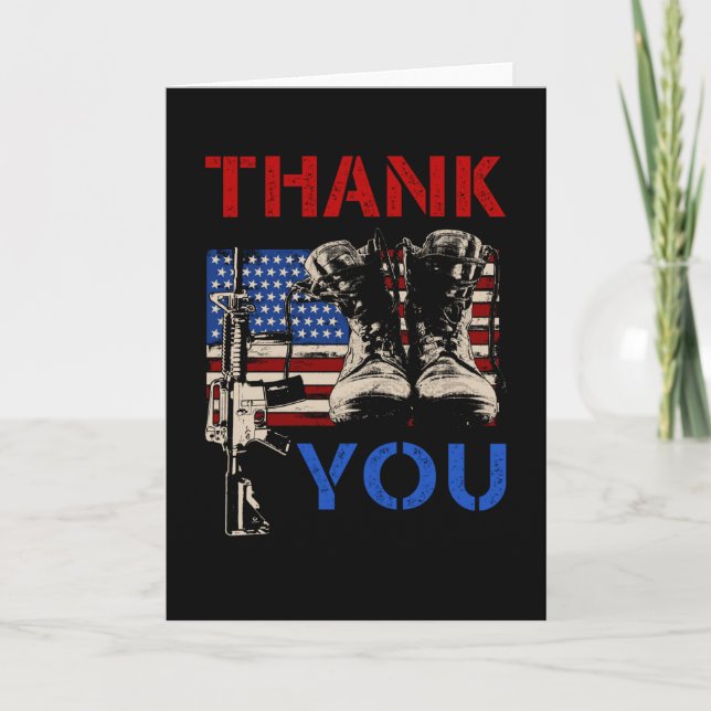 Veterans Day Gift Thank You Support Vetarens Card (Front)