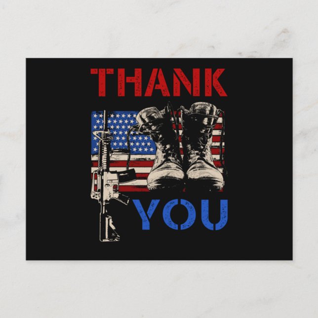 Veterans Day Gift Thank You Support Vetarens Postcard (Front)