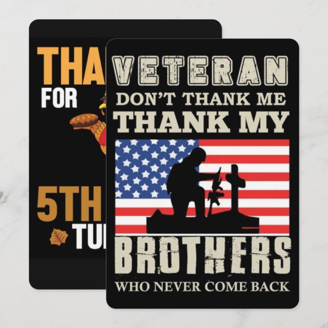 Veterans Day, Halloween, and Christmas 2025  Holiday Card (Front/Back)
