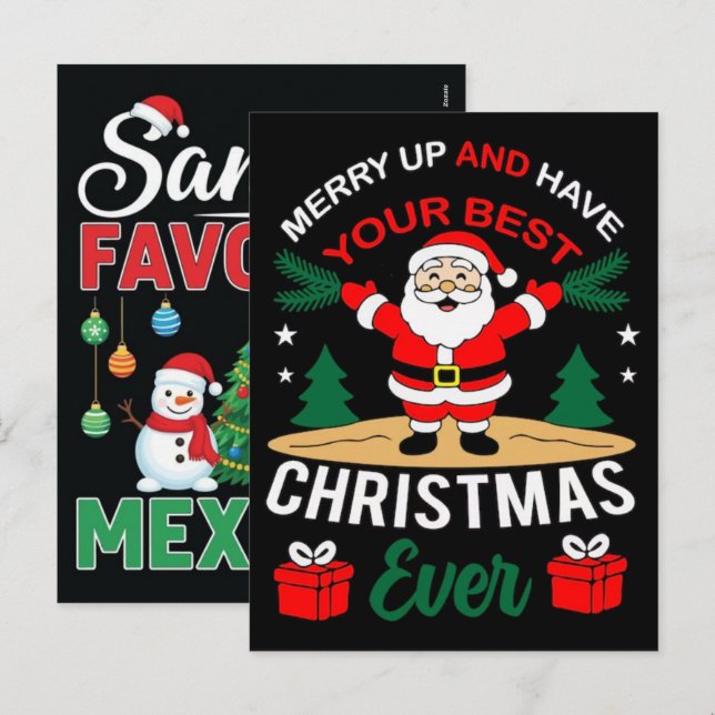 Veterans Day, Halloween, and Christmas 2025  Holiday Postcard (Front/Back)