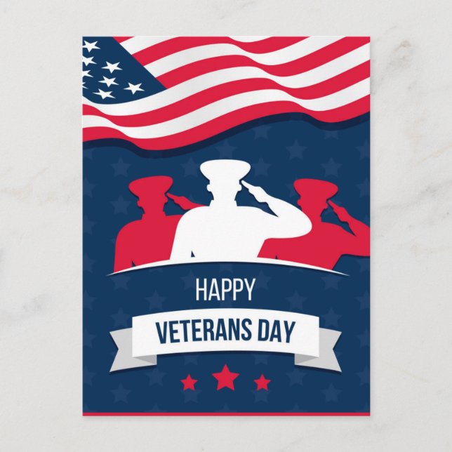 Veterans Day  Holiday Postcard (Front)