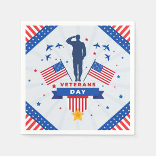 Veterans Day - Honoring all who served  Napkin