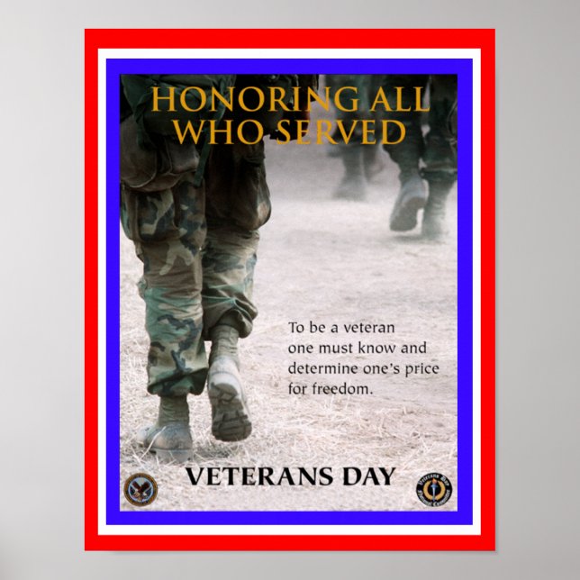 veterans day honour poster from 14.95 (Front)