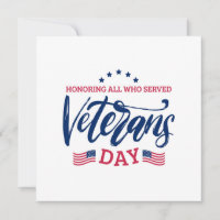 Veterans Day - Honouring all who served