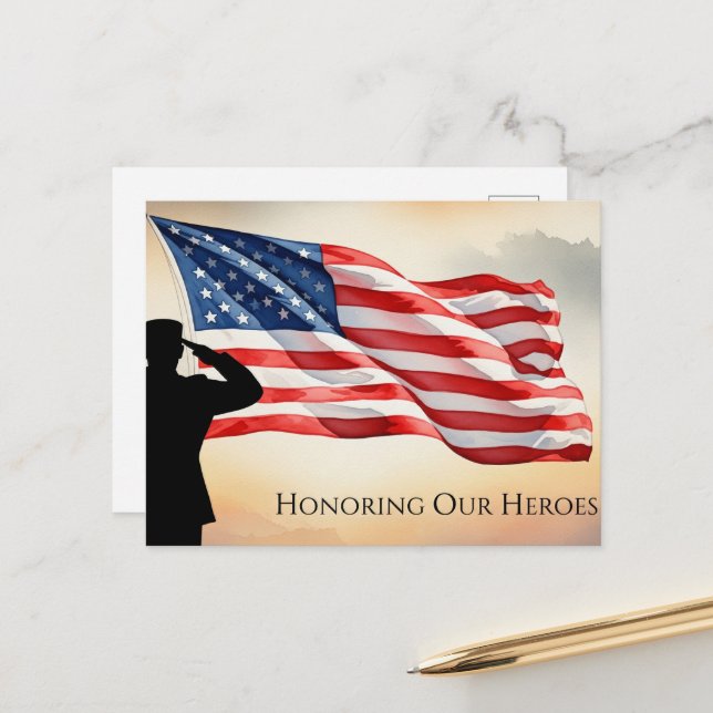 Veterans Day - Honouring all who served Postcard (Front/Back In Situ)