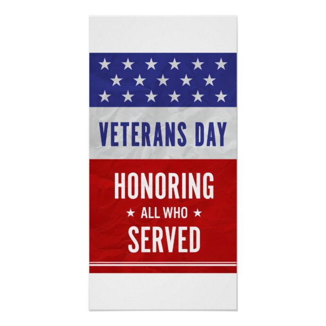 Veterans Day - Honouring all who served  Poster (Front)