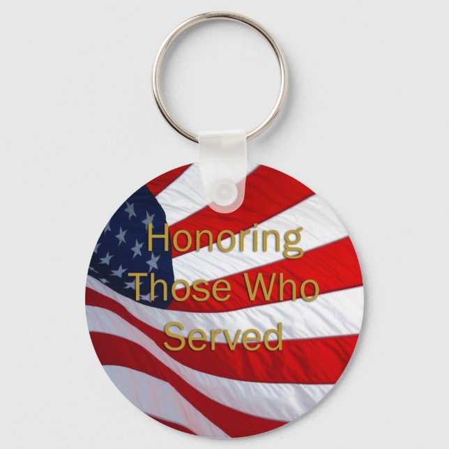Veterans Day Honouring those who Served Key Ring (Front)