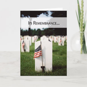 Veteran's Day In Remembrance and Thanksgiving Holiday Card