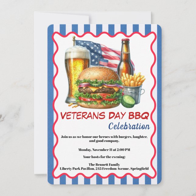 Veterans Day Invitation | Honouring Heroes BBQ (Front)