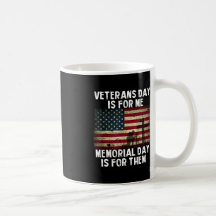 Veterans Day Is For Me Memorial Day Is For Them  Coffee Mug