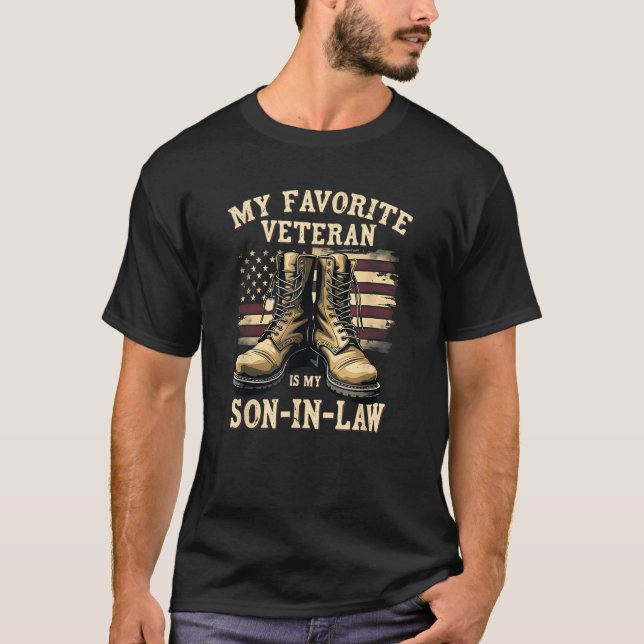 Veterans Day My Favourite Veteran Is My Son-In-Law T-Shirt (Front)