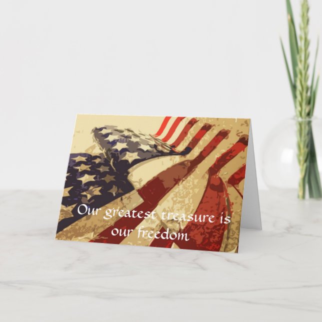 Veteran's Day Our Greatest treasure greeting card (Front)
