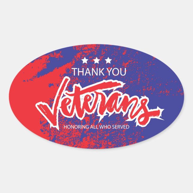 Veterans Day  Oval Sticker (Front)