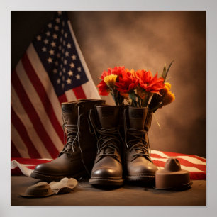 Veterans Day patriotic digital print poster