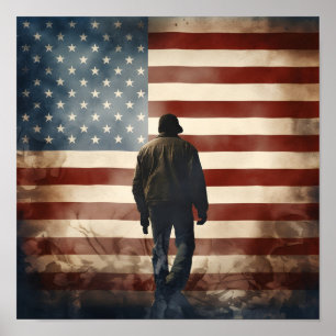 Veterans Day patriotic digital print poster